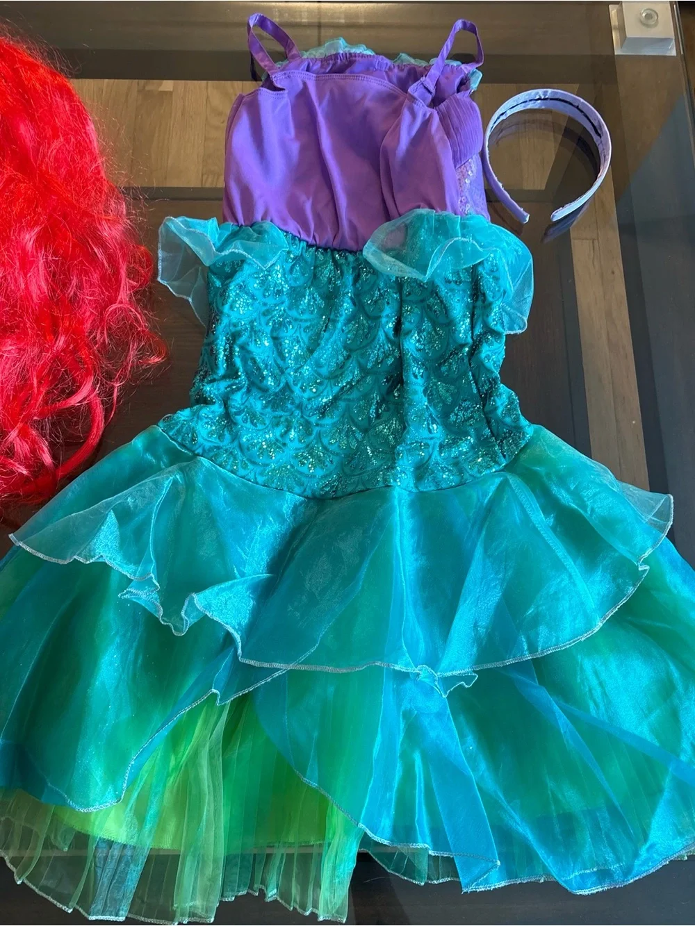 Purple & Teal Mermaid Dress-Up Costume for Kids size 5/6